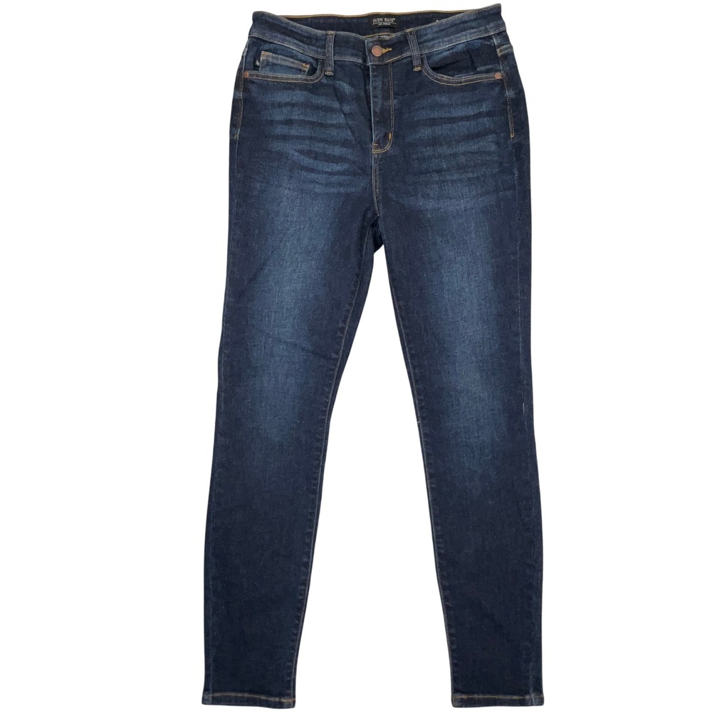 Judy Blue Jeans Women 11/30 Indigo Blue Skinny Fit High Rise Stretch JB82253DK